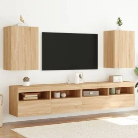 Wand-TV-Schränke 2 Stk. Sonoma-Eichenholz 40,5x30x60 cm von , TV-Möbel - Ref: Foro24-836915, Preis: 57,80 €, Rabatt: %