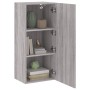Sonoma gray engineered wood wall TV cabinet 40.5x30x90 cm by , TV Furniture - Ref: Foro24-836929, Price: 56,25 €, Discount: %