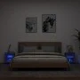 Mesitas de noche de pared con luces LED 2 unidades roble marrón de , Muebles TV - Ref: Foro24-837077, Precio: 56,17 €, Descue...
