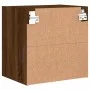 Wall bedside tables with LED lights 2 units brown oak by , TV Furniture - Ref: Foro24-837077, Price: 56,17 €, Discount: %