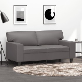 Gray synthetic leather 2-seater sofa 120 cm by , Sofas - Ref: Foro24-359414, Price: 225,68 €, Discount: %