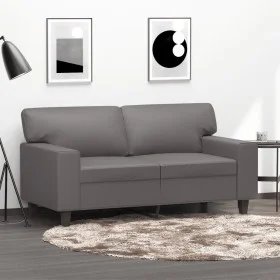 Gray synthetic leather 2-seater sofa 120 cm by , Sofas - Ref: Foro24-359414, Price: 222,33 €, Discount: %
