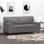 Sofá de 2 plazas de cuero sintético gris 120 cm de , Sofás - Ref: Foro24-359414, Precio: 225,68 €, Descuento: %