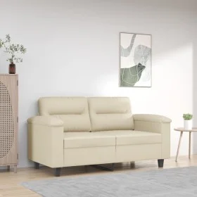 2-seater cream-colored synthetic leather sofa 120 cm by , Sofas - Ref: Foro24-359579, Price: 203,17 €, Discount: %