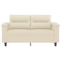 2-seater cream-colored synthetic leather sofa 120 cm by , Sofas - Ref: Foro24-359579, Price: 225,44 €, Discount: %