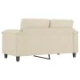 2-seater cream-colored synthetic leather sofa 120 cm by , Sofas - Ref: Foro24-359579, Price: 203,17 €, Discount: %