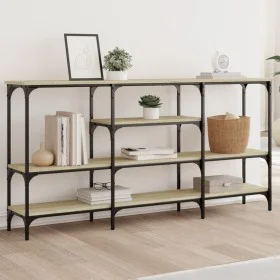 Sonoma oak engineered wood console table 160x29x80 cm by , Side tables - Ref: Foro24-839064, Price: 81,69 €, Discount: %