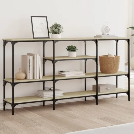 Sonoma oak engineered wood console table 160x29x80 cm by , Side tables - Ref: Foro24-839064, Price: 81,69 €, Discount: %