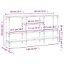 Sonoma oak engineered wood console table 160x29x80 cm by , Side tables - Ref: Foro24-839064, Price: 81,69 €, Discount: %