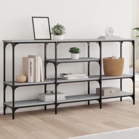 Sonoma gray engineered wood console table 160x29x80 cm by , Side tables - Ref: Foro24-839066, Price: 85,10 €, Discount: %