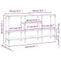Sonoma gray engineered wood console table 160x29x80 cm by , Side tables - Ref: Foro24-839066, Price: 84,05 €, Discount: %