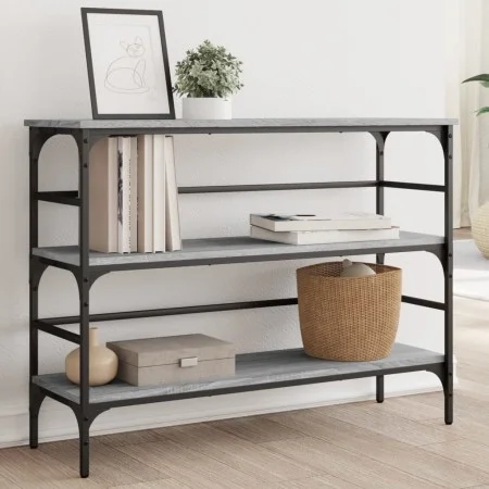 Sonoma gray engineered wood console table 100x32x75 cm by , Side tables - Ref: Foro24-839051, Price: 62,71 €, Discount: %