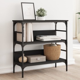 Black engineered wood console table 75x32x75 cm by , Side tables - Ref: Foro24-839053, Price: 51,44 €, Discount: %