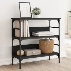 Black engineered wood console table 75x32x75 cm by , Side tables - Ref: Foro24-839053, Price: 50,81 €, Discount: %
