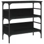 Black engineered wood console table 75x32x75 cm by , Side tables - Ref: Foro24-839053, Price: 50,81 €, Discount: %