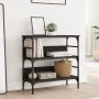 Black engineered wood console table 75x32x75 cm by , Side tables - Ref: Foro24-839053, Price: 50,81 €, Discount: %