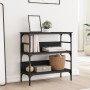 Mesa consola madera de ingeniería negra 75x32x75 cm de , Mesas auxiliares - Ref: Foro24-839053, Precio: 51,39 €, Descuento: %