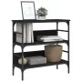 Black engineered wood console table 75x32x75 cm by , Side tables - Ref: Foro24-839053, Price: 50,81 €, Discount: %