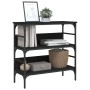 Mesa consola madera de ingeniería negra 75x32x75 cm de , Mesas auxiliares - Ref: Foro24-839053, Precio: 51,39 €, Descuento: %