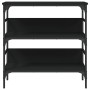 Mesa consola madera de ingeniería negra 75x32x75 cm de , Mesas auxiliares - Ref: Foro24-839053, Precio: 51,39 €, Descuento: %