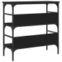 Black engineered wood console table 75x32x75 cm by , Side tables - Ref: Foro24-839053, Price: 50,81 €, Discount: %