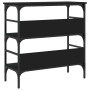 Mesa consola madera de ingeniería negra 75x32x75 cm de , Mesas auxiliares - Ref: Foro24-839053, Precio: 51,39 €, Descuento: %