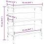 Black engineered wood console table 75x32x75 cm by , Side tables - Ref: Foro24-839053, Price: 50,81 €, Discount: %