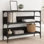 Black engineered wood console table 100x32x75 cm by , Side tables - Ref: Foro24-839058, Price: 66,47 €, Discount: %