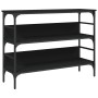 Black engineered wood console table 100x32x75 cm by , Side tables - Ref: Foro24-839058, Price: 67,31 €, Discount: %