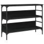 Black engineered wood console table 100x32x75 cm by , Side tables - Ref: Foro24-839058, Price: 66,47 €, Discount: %