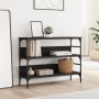 Black engineered wood console table 100x32x75 cm by , Side tables - Ref: Foro24-839058, Price: 67,31 €, Discount: %