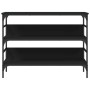 Black engineered wood console table 100x32x75 cm by , Side tables - Ref: Foro24-839058, Price: 67,31 €, Discount: %