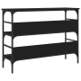 Black engineered wood console table 100x32x75 cm by , Side tables - Ref: Foro24-839058, Price: 67,31 €, Discount: %