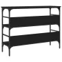 Black engineered wood console table 100x32x75 cm by , Side tables - Ref: Foro24-839058, Price: 66,47 €, Discount: %