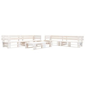 6-teiliges Gartenmöbelset aus weißen Holzpaletten von , Gartensets - Ref: Foro24-277403, Preis: 591,84 €, Rabatt: %