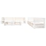 6-teiliges Gartenmöbelset aus weißen Holzpaletten von , Gartensets - Ref: Foro24-277403, Preis: 591,84 €, Rabatt: %