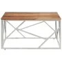 Couchtisch aus silbernem Edelstahl und massivem Akazienholz von , Couchtisch - Ref: Foro24-349951, Preis: 150,72 €, Rabatt: %