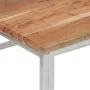 Couchtisch aus silbernem Edelstahl und massivem Akazienholz von , Couchtisch - Ref: Foro24-349951, Preis: 150,72 €, Rabatt: %