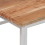 Mesa de centro acero inoxidable plateado y madera maciza acacia de , Mesas de centro - Ref: Foro24-349951, Precio: 153,07 €, ...