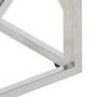 Mesa de centro acero inoxidable plateado y madera maciza acacia de , Mesas de centro - Ref: Foro24-349951, Precio: 153,07 €, ...