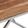 Couchtisch aus silbernem Edelstahl und massivem Akazienholz von , Couchtisch - Ref: Foro24-349951, Preis: 150,72 €, Rabatt: %