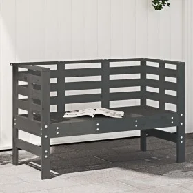 Garden bench solid gray pine wood 111.5x53x71 cm by , garden benches - Ref: Foro24-825137, Price: 105,15 €, Discount: %