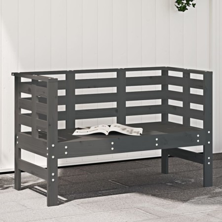Gartenbank aus massivem, grauem Kiefernholz, 111,5 x 53 x 71 cm von , Gartenbänke - Ref: Foro24-825137, Preis: 106,52 €, Raba...