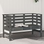 Gartenbank aus massivem, grauem Kiefernholz, 111,5 x 53 x 71 cm von , Gartenbänke - Ref: Foro24-825137, Preis: 106,52 €, Raba...