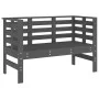 Gartenbank aus massivem, grauem Kiefernholz, 111,5 x 53 x 71 cm von , Gartenbänke - Ref: Foro24-825137, Preis: 105,15 €, Raba...