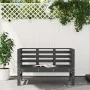 Gartenbank aus massivem, grauem Kiefernholz, 111,5 x 53 x 71 cm von , Gartenbänke - Ref: Foro24-825137, Preis: 105,15 €, Raba...