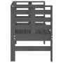 Banco de jardín madera maciza de pino gris 111,5x53x71 cm de , Bancos de jardín - Ref: Foro24-825137, Precio: 106,44 €