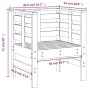 Juego de muebles de jardín 3 piezas madera maciza de pino de , Conjuntos de jardín - Ref: Foro24-825142, Precio: 148,64 €, De...