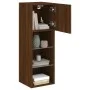 Muebles de TV con luces LED 2 uds marrón roble 30,5x30x90 cm de , Muebles TV - Ref: Foro24-837014, Precio: 95,47 €, Descuento: %