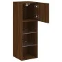 Muebles de TV con luces LED 2 uds marrón roble 30,5x30x90 cm de , Muebles TV - Ref: Foro24-837014, Precio: 95,47 €, Descuento: %